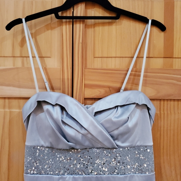 Ruby Rox Silver Fancy Prom Mini Dress - Picture 4 of 8